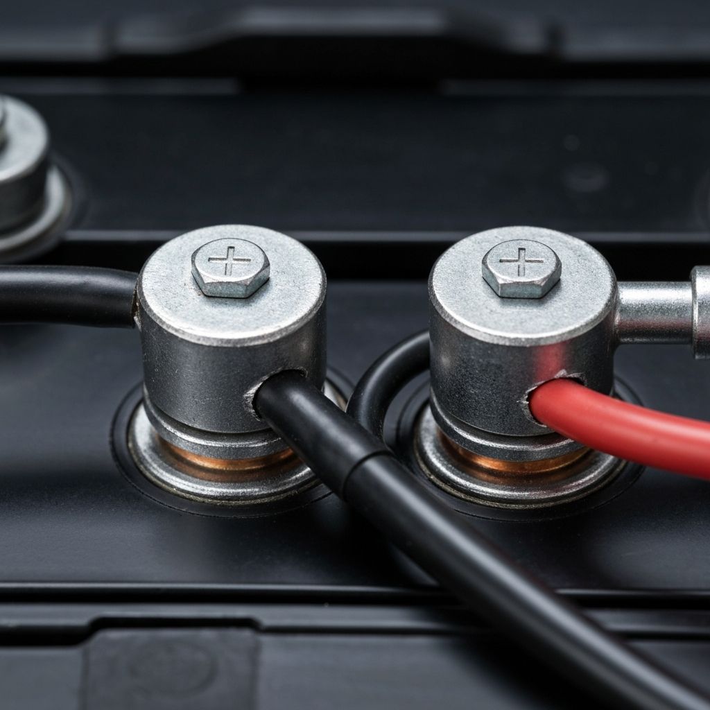 car battery replacement near me - terminal connection close-up
