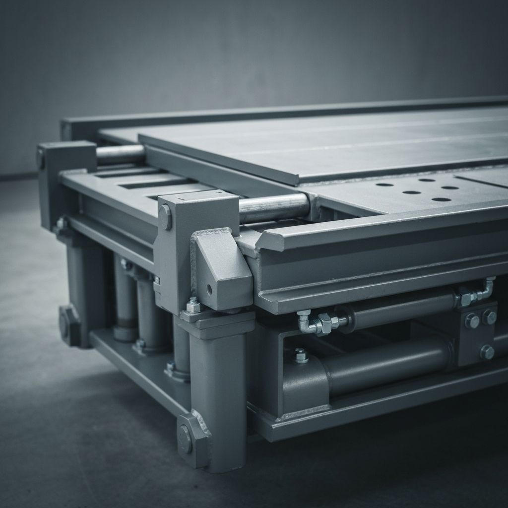 flatbed towing service near me - hydraulic platform close-up